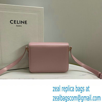 celine Teen Triomphe Bag in shiny calfskin rose 2024 - Click Image to Close