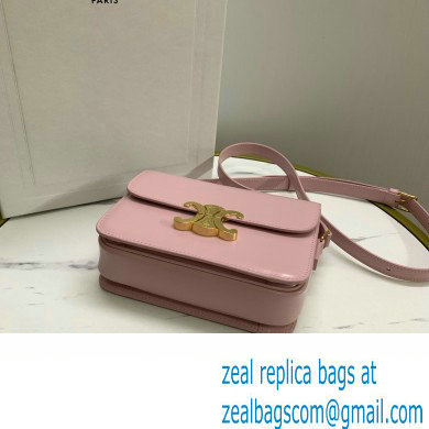 celine Teen Triomphe Bag in shiny calfskin rose 2024 - Click Image to Close