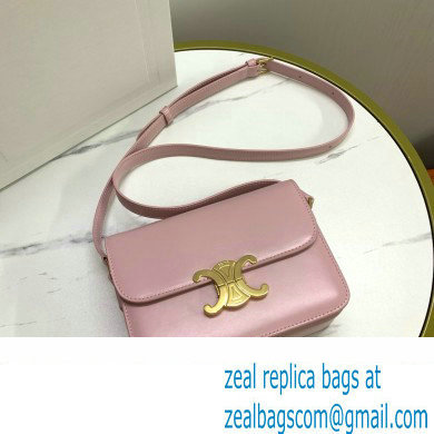 celine Teen Triomphe Bag in shiny calfskin rose 2024 - Click Image to Close