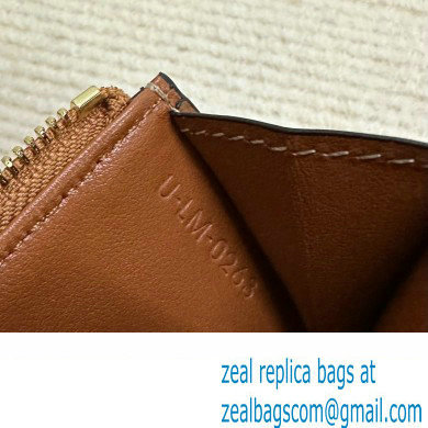 celine Zipped Card Holder in smooth lambskin Tan 10K583 2023