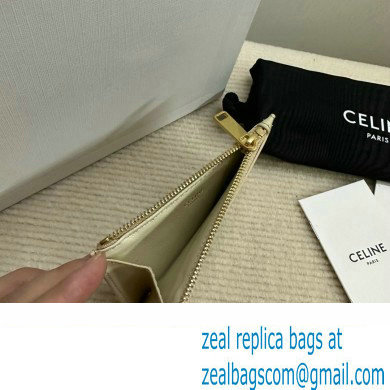 celine Zipped Card Holder in smooth lambskin off white 10K583 2023 - Click Image to Close