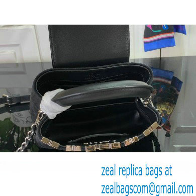 louis vuitton Capucines MINI handbag black WITH crystal flowers M23246 2023