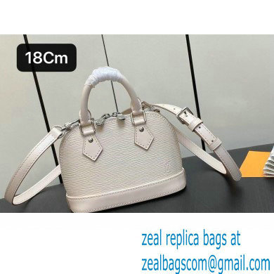 louis vuitton Nano Alma bag in EPI leather M82411 Quartz White 2023 - Click Image to Close