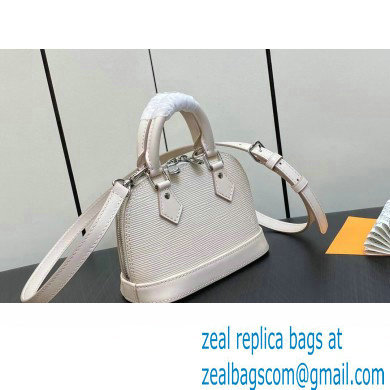 louis vuitton Nano Alma bag in EPI leather M82411 Quartz White 2023 - Click Image to Close