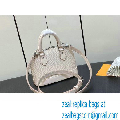 louis vuitton Nano Alma bag in EPI leather M82411 Quartz White 2023