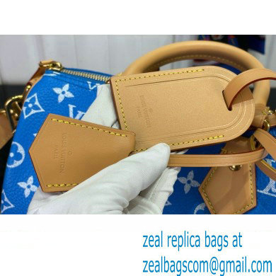 louis vuitton Speedy Bandouliere 25 bag BLUE M24424 2024