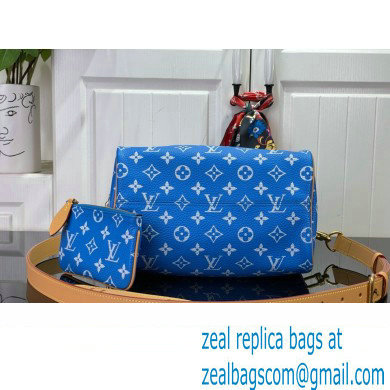 louis vuitton Speedy Bandouliere 25 bag BLUE M24424 2024