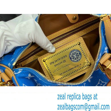 louis vuitton Speedy Bandouliere 25 bag BLUE M24424 2024