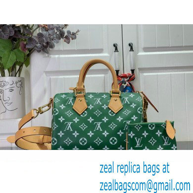 louis vuitton Speedy Bandouliere 25 bag GREEN M24423 2024