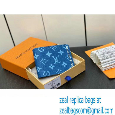 louis vuitton slender wallet M82798 blue 2023 - Click Image to Close