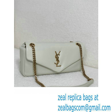 saint laurent calypso bag in plunged lambskin BLANC VINTAGE 2023 - Click Image to Close