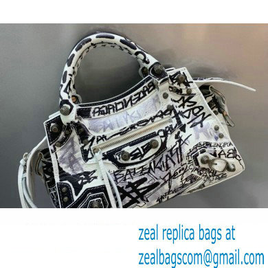 Balenciaga Neo Cagole XS Handbag in Graffiti White 2024