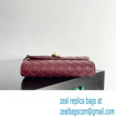 Bottega Veneta Andiamo Large Flap Wallet BAROLO with metallic knot closure 2024