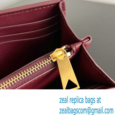 Bottega Veneta Andiamo Large Flap Wallet BAROLO with metallic knot closure 2024