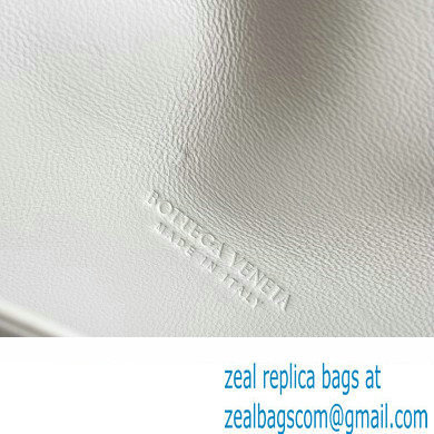 Bottega Veneta Andiamo Large Flap Wallet White with metallic knot closure 2024