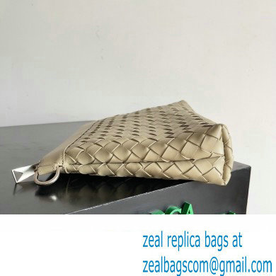 Bottega Veneta Intrecciato leather pouch Clutch Bag Beige