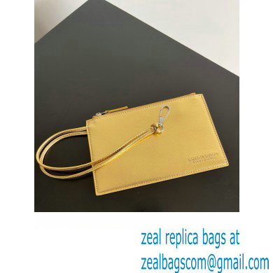 Bottega Veneta Kalimero Bucket bag Intreccio lamina leather Gold 2024