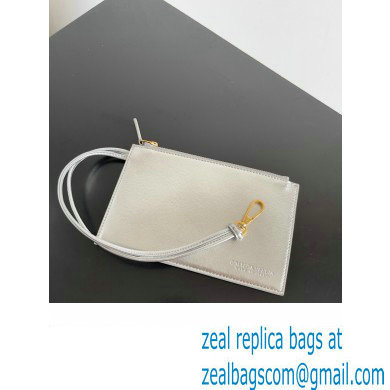 Bottega Veneta Kalimero Bucket bag Intreccio lamina leather Silver 2024