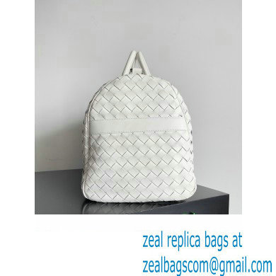 Bottega Veneta Medium Intrecciato Duffle Intrecciato leather Bag Space / White