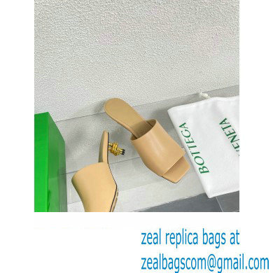 Bottega Veneta Mid Heel 4.5cm Leather Knot Mules Nude 2024