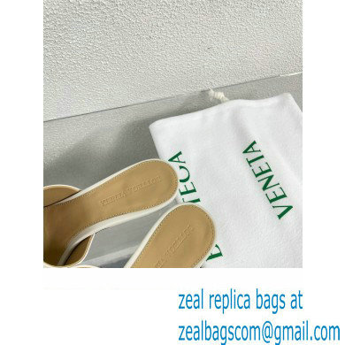 Bottega Veneta Mid Heel 4.5cm Leather Knot Mules White 2024
