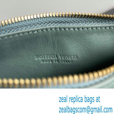 Bottega Veneta Mini Sunrise Intrecciato leather shoulder bag Aloe with knot 2024