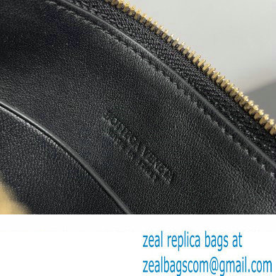 Bottega Veneta Mini Sunrise Intrecciato leather shoulder bag Black with knot 2024