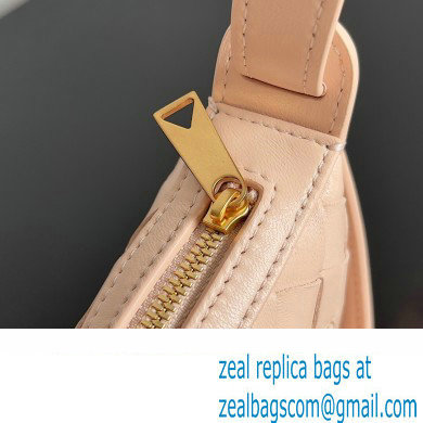 Bottega Veneta Mini Sunrise Intrecciato leather shoulder bag Lotus with knot 2024