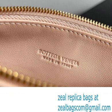 Bottega Veneta Mini Sunrise Intrecciato leather shoulder bag Lotus with knot 2024