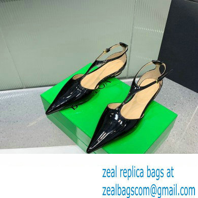 Bottega Veneta Rocket T-Bar Ballerina Flats Leather Black 2024