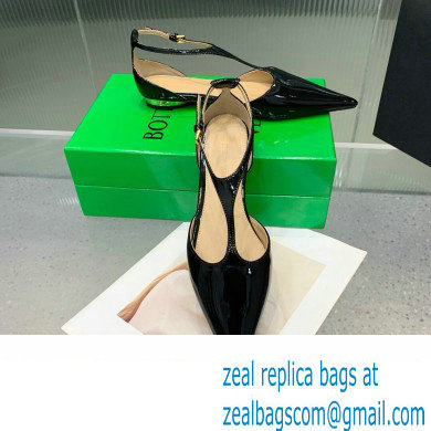 Bottega Veneta Rocket T-Bar Ballerina Flats Leather Black 2024