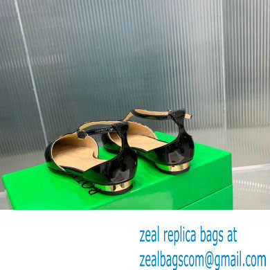 Bottega Veneta Rocket T-Bar Ballerina Flats Leather Black 2024