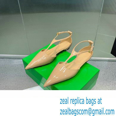 Bottega Veneta Rocket T-Bar Ballerina Flats Leather Nude 2024