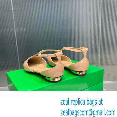 Bottega Veneta Rocket T-Bar Ballerina Flats Leather Nude 2024
