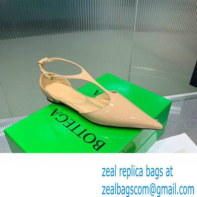 Bottega Veneta Rocket T-Bar Ballerina Flats Leather Nude 2024