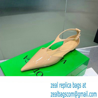 Bottega Veneta Rocket T-Bar Ballerina Flats Leather Nude 2024