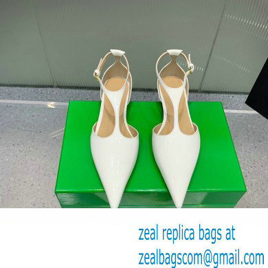 Bottega Veneta Rocket T-Bar Ballerina Flats Leather White 2024