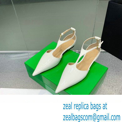 Bottega Veneta Rocket T-Bar Ballerina Flats Leather White 2024
