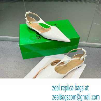 Bottega Veneta Rocket T-Bar Ballerina Flats Leather White 2024