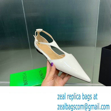 Bottega Veneta Rocket T-Bar Ballerina Flats Leather White 2024