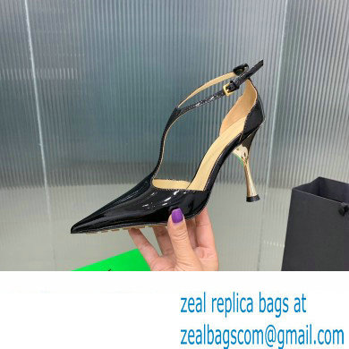 Bottega Veneta Rocket T-Bar Pumps Leather Black 2024
