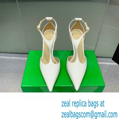 Bottega Veneta Rocket T-Bar Pumps Leather White 2024