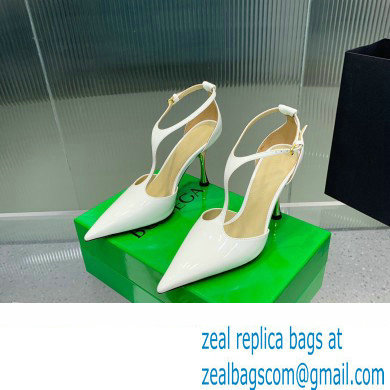 Bottega Veneta Rocket T-Bar Pumps Leather White 2024