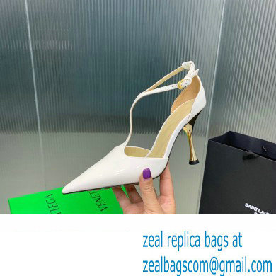 Bottega Veneta Rocket T-Bar Pumps Leather White 2024