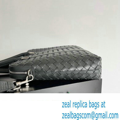 Bottega Veneta Slim Intrecciato Briefcase Bag Dark green