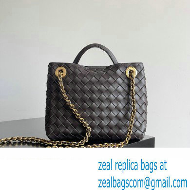 Bottega Veneta Small Andiamo Intrecciato leather top handle Bag FONDANT With Chain 2024