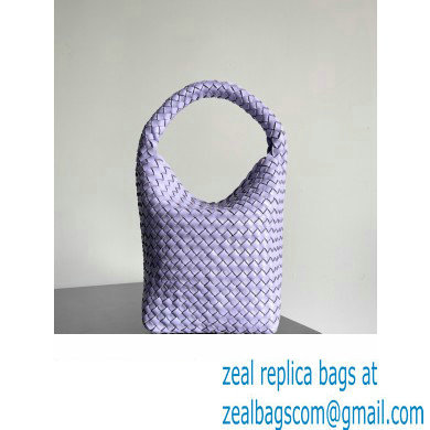 Bottega Veneta Small Cabat Bucket Small Intreccio leather bag Lilac 2024