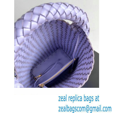 Bottega Veneta Small Cabat Bucket Small Intreccio leather bag Lilac 2024