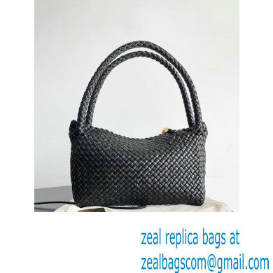 Bottega Veneta Tosca Small Intreccio leather Shoulder Bag Black/Gold 2024