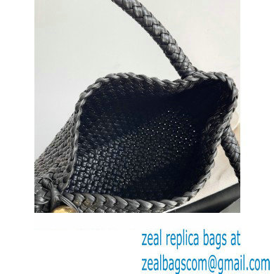 Bottega Veneta Tosca Small Intreccio leather Shoulder Bag Black/Gold 2024